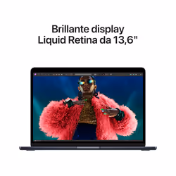 Apple MacBook Air 13'' M3 chip con core 8 CPU e core 10 GPU, 8GB, 512 GB SSD Mezzanotte - Vista aggiuntiva 5