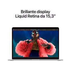 Apple MacBook Air 15'' M3 chip con core 8 CPU e core 10 GPU, 8GB, 512 GB SSD Argento - Vista aggiuntiva 5