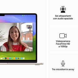 Apple MacBook Air 15'' M3 chip con core 8 CPU e core 10 GPU, 8GB, 512 GB SSD Galassia - Vista aggiuntiva 6