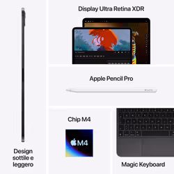 Apple iPad Pro 11'' Wi-Fi + Cellular 2 TB Nano-texture Glass - Argento - Vista aggiuntiva 8