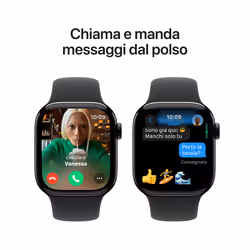 Apple Watch Series 10 Serie 10 GPS 42mm Cassa in Alluminio color Jet Black con Nero Sport Band - S/M - Vista aggiuntiva 7