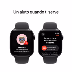 Apple Watch Series 10 Serie 10 GPS 46mm Cassa in Alluminio color Jet Black con Nero Sport Band - M/L - Vista aggiuntiva 6