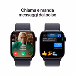 Apple Watch Series 10 Serie 10 GPS 46mm Cassa in Alluminio color Jet Black con Sport Loop - Vista aggiuntiva 7