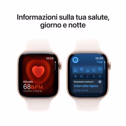 Apple Watch Series 10 Serie 10 GPS 46mm Cassa in Alluminio color Oro Rosa con Light Blush Sport Band - M/L - Vista aggiuntiva 5