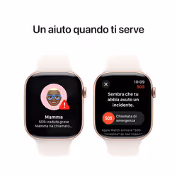 Apple Watch Series 10 Serie 10 GPS 46mm Cassa in Alluminio color Oro Rosa con Light Blush Sport Band - M/L - Vista aggiuntiva 6