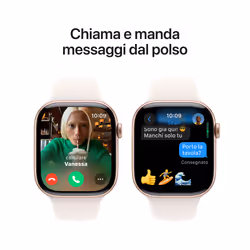 Apple Watch Series 10 Serie 10 GPS 46mm Cassa in Alluminio color Oro Rosa con Light Blush Sport Band - M/L - Vista aggiuntiva 7