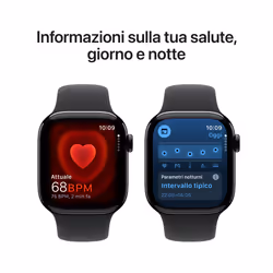 Apple Watch Series 10 Serie 10 GPS + Cellular 42mm Cassa in Alluminio color Jet Black con Nero Sport Band - M/L - Vista aggiuntiva 5
