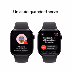 Apple Watch Series 10 Serie 10 GPS + Cellular 42mm Cassa in Alluminio color Jet Black con Nero Sport Band - M/L - Vista aggiuntiva 6