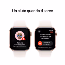 Apple Watch Series 10 Serie 10 GPS + Cellular 42mm Cassa in Alluminio color Oro Rosa con Light Blush Sport Band - M/L - Vista aggiuntiva 6