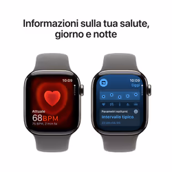Apple Watch Series 10 Serie 10 GPS + Cellular 42mm Cassa in Titanio con Stone Grey Sport Band - S/M - Vista aggiuntiva 5