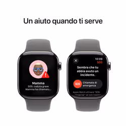Apple Watch Series 10 Serie 10 GPS + Cellular 42mm Cassa in Titanio con Stone Grey Sport Band - S/M - Vista aggiuntiva 6