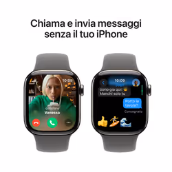 Apple Watch Series 10 Serie 10 GPS + Cellular 42mm Cassa in Titanio con Stone Grey Sport Band - S/M - Vista aggiuntiva 7