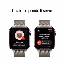 Apple Watch Series 10 Serie 10 GPS + Cellular 42mm Cassa in Titanio con Loop in maglia milanese - Vista aggiuntiva 6