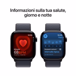 Apple Watch Series 10 Serie 10 GPS + Cellular 46mm Cassa in Alluminio color Jet Black con Sport Loop - Vista aggiuntiva 5