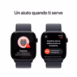 Apple Watch Series 10 Serie 10 GPS + Cellular 46mm Cassa in Alluminio color Jet Black con Sport Loop - Vista aggiuntiva 6