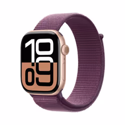 Apple Watch Series 10 Serie 10 GPS + Cellular 46mm Cassa in Alluminio color Oro Rosa con Oro rosa Sport Loop, OLED, Touch scr ...