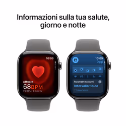 Apple Watch Series 10 Serie 10 GPS + Cellular 46mm Cassa in Titanio con Stone Grey Sport Band - S/M - Vista aggiuntiva 5