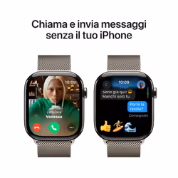 Apple Watch Series 10 Serie 10 GPS + Cellular 46mm Cassa in Titanio con Loop in maglia milanese - M/L - Vista aggiuntiva 7