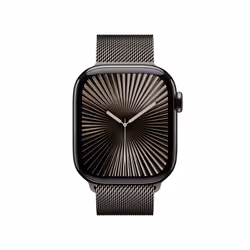 Apple Watch Series 10 Serie 10 GPS + Cellular 42mm Cassa in Titanio color Ardesia con Loop in maglia milanese ardesia