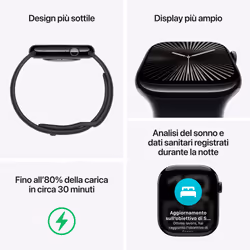 Apple Watch Series 10 Serie 10 GPS + Cellular 42mm Cassa in Titanio color Oro con Loop in maglia milanese Oro