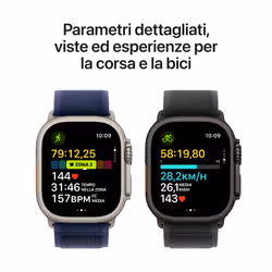 Apple Watch Ultra 2 GPS + Cellular 49mm Cassa Titanio Nero con Dark Green Alpine Loop - Small - Vista aggiuntiva 4