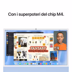 Apple iMac 24"Retina Display 4,5K, Chip M4 con CPU 8‑core, GPU 8‑core, 16GB, 256 GB SSD, Blu - Vista aggiuntiva 6