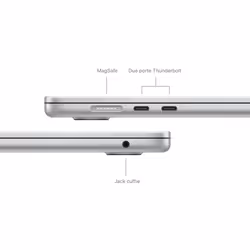 Apple MacBook Air 15'' M3 chip con core 8 CPU e core 10 GPU, 16GB, 512 GB SSD Argento - Vista aggiuntiva 7