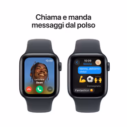 Apple Watch SE GPS 40mm Cassa Alluminio Mezzanotte con Mezzanotte Sport Band - S/M - Vista aggiuntiva 4