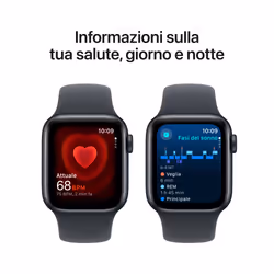 Apple Watch SE GPS 40mm Cassa Alluminio Mezzanotte con Mezzanotte Sport Band - S/M - Vista aggiuntiva 5