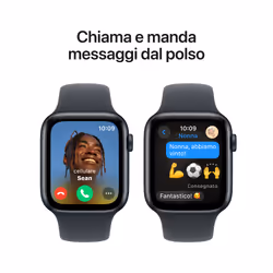 Apple Watch SE GPS 44mm Cassa Alluminio Mezzanotte con Mezzanotte Sport Band - S/M - Vista aggiuntiva 4