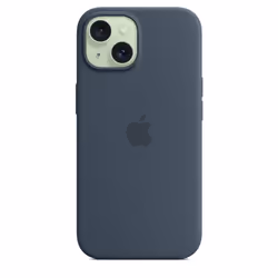 Apple Custodia MagSafe in silicone per iPhone 15 - Blu tempesta - Vista aggiuntiva 4