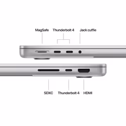 Apple MacBook Pro 14": Chip M4 con cpu 10 core e gpu 10 core, 1 TB SSD - Argento - Vista aggiuntiva 7