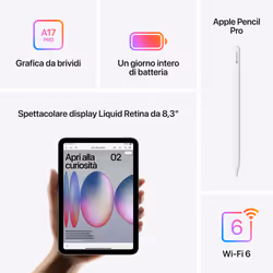Apple iPad mini Wi-Fi 128 GB - Blu - Vista aggiuntiva 7