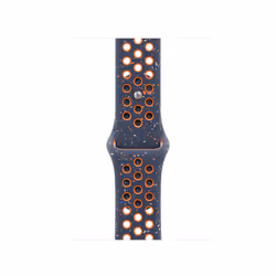 Apple Cinturino Nike Sport Blue Flame (42 mm) - S/M, Band, Orologio intelligente, Blu, Arancione, Apple, Apple Watch Models 3 ...