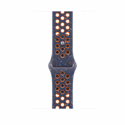 Apple Cinturino Nike Sport Blue Flame (46 mm) - S/M, Band, Orologio intelligente, Blu, Arancione, Apple, Apple Watch Models 4 ...