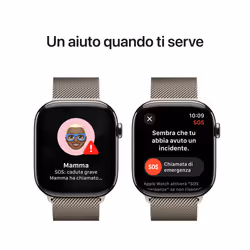 Apple Watch Series 10 Serie 10 GPS + Cellular 46mm Cassa in Titanio con Loop in maglia milanese - S/M - Vista aggiuntiva 6