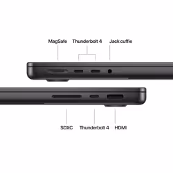Apple MacBook Pro 14": Chip M4 con cpu 10 core e gpu 10 core, 1 TB SSD - Nero siderale - Vista aggiuntiva 7