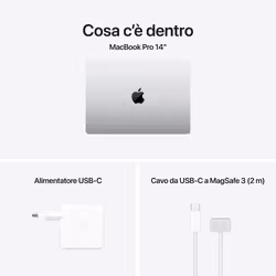 Apple MacBook Pro 14": Chip M4 con cpu 10 core e gpu 10 core, 1 TB SSD - Argento - Vista aggiuntiva 8
