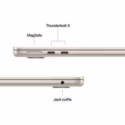 Apple MacBook Air Apple M M4 Computer portatile 34,5 cm (13.6") 16 GB 1 TB SSD Wi-Fi 6E (802.11ax) macOS Sequoia Beige - Vista aggiuntiva 7