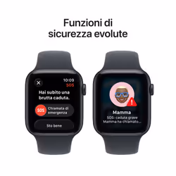 Apple Watch SE (3nd generation) SE 3 GPS 44mm Cassa Alluminio Mezzanotte con Sport Band Mezzanotte - M/L - Vista aggiuntiva 7