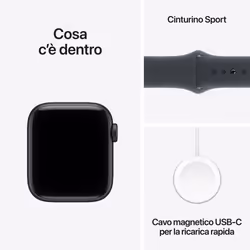 Apple Watch SE (3nd generation) SE 3 GPS + Cellular 40mm Cassa Alluminio Mezzanotte con Sport Band Mezzanotte - M/L - Vista aggiuntiva 8