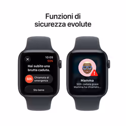 Apple Watch SE (3nd generation) SE 3 GPS + Cellular 44mm Cassa Alluminio Mezzanotte con Sport Band Mezzanotte - S/M - Vista aggiuntiva 7