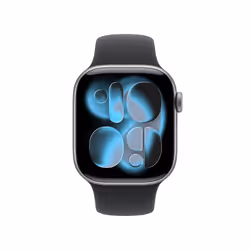 Apple Watch Series 11 GPS 42mm Cassa Alluminio Grigio Siderale con Sport Band Nero - S/M - Vista aggiuntiva 2