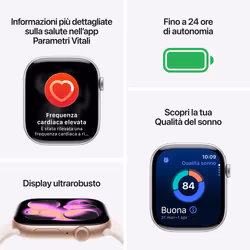 Apple Watch Series 11 GPS 42mm Cassa Alluminio Oro Rosa con Band Rosa Fard - M/L - Vista aggiuntiva 3