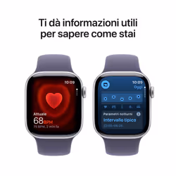 Apple Watch Series 11 GPS 42mm Cassa Alluminio Argento con Sport Band Viola Nebbia - S/M - Vista aggiuntiva 5