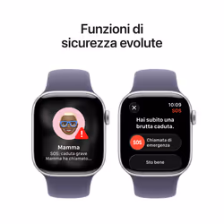 Apple Watch Series 11 GPS 42mm Cassa Alluminio Argento con Sport Band Viola Nebbia - S/M - Vista aggiuntiva 6