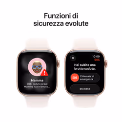 Apple Watch Series 11 GPS 46mm Cassa Alluminio Oro Rosa con Band Rosa Fard - S/M - Vista aggiuntiva 6