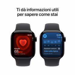 Apple Watch Series 11 GPS 42mm Cassa Alluminio Jet Black con Sport Band Nero - S/M - Vista aggiuntiva 5