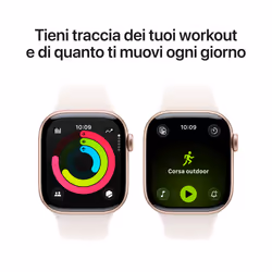 Apple Watch Series 11 GPS + Cellular 42mm Cassa Alluminio Oro Rosa con Band Rosa Fard - S/M - Vista aggiuntiva 4