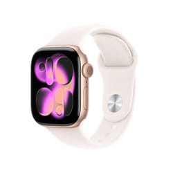 Apple Watch Series 11 GPS + Cellular 42mm Cassa Alluminio Oro Rosa con Band Rosa Fard - M/L
